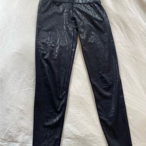 Terez black snakeskin leggings